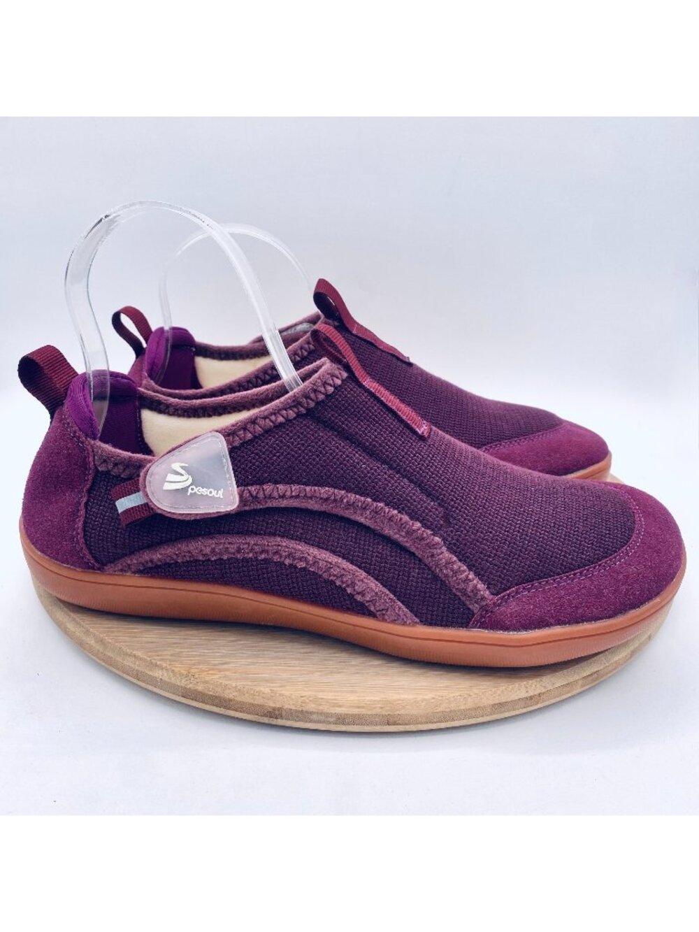 Spesoul Barefoot Shoes Womens 10 41 Burgundy Wool Comfort Flats Minimalist
